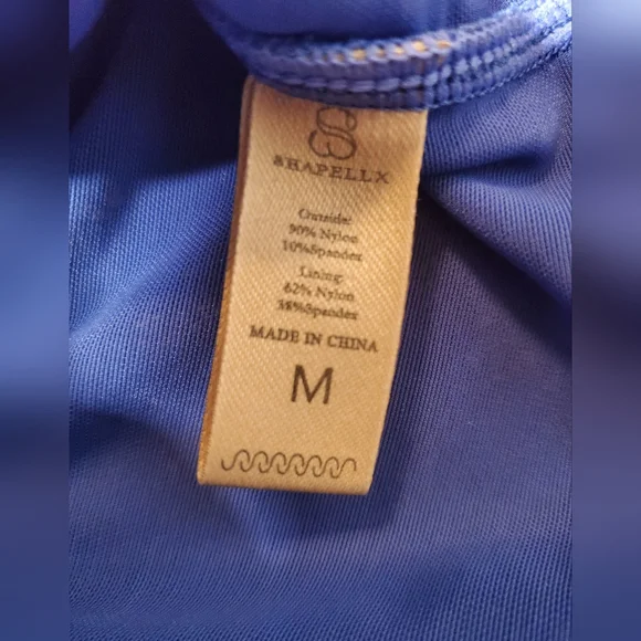 Shapellx NWT Women's Royal Blue Lace Shapewear Bodysuit Size M - Picture 11 of 11